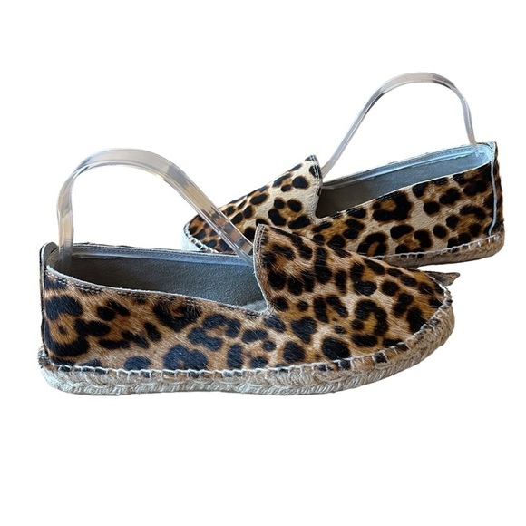 MANEBI ACCRA LEOPARD PRINT CALF HAIR ESPADRILLE 40-9 - Picture 2 of 8